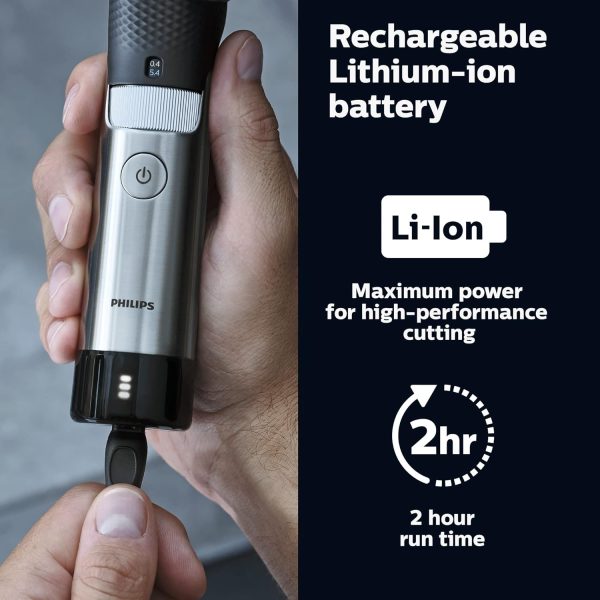 Philips Norelco Series 9000, Ultimate Precision Beard and Hair Trimmer with Beard Sense Technology for an Even Trim, BT9810/40