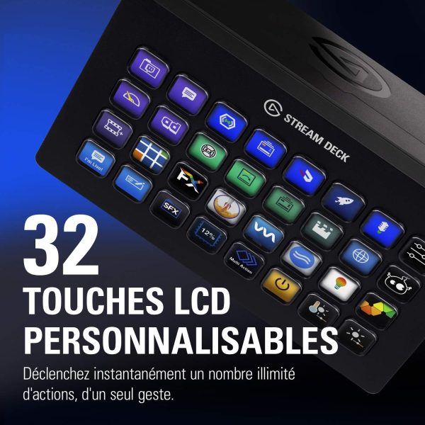 Elgato Stream Deck XL – Advanced Studio Controller, 32 macro keys, trigger actions in apps and software like OBS, Twitch, ​YouTube and more, works with Mac and PC