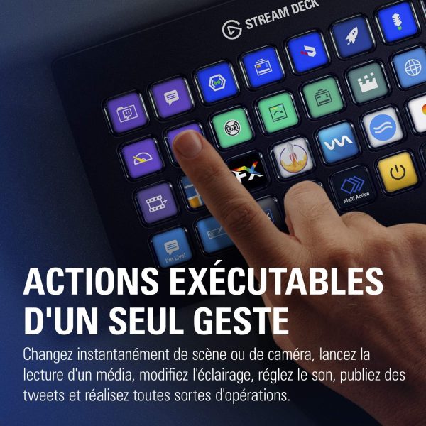 Elgato Stream Deck XL – Advanced Studio Controller, 32 macro keys, trigger actions in apps and software like OBS, Twitch, ​YouTube and more, works with Mac and PC